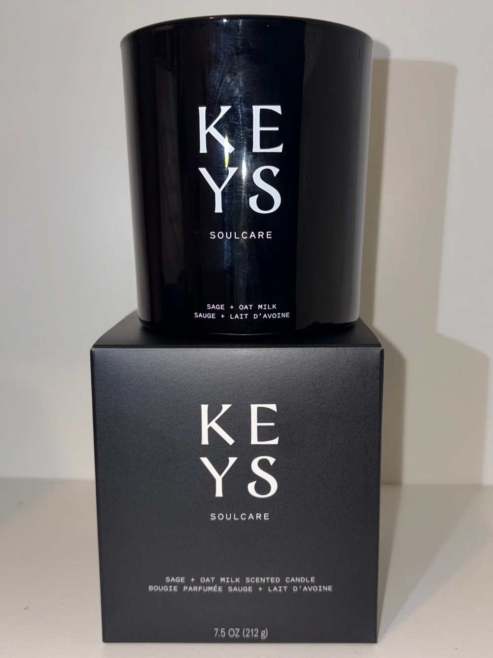 KEYS Soulcare Sage + Oat Milk Scented Candle 7.5 oz FULL SIZE